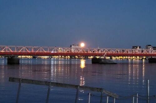 Full Moon in July yellow glow