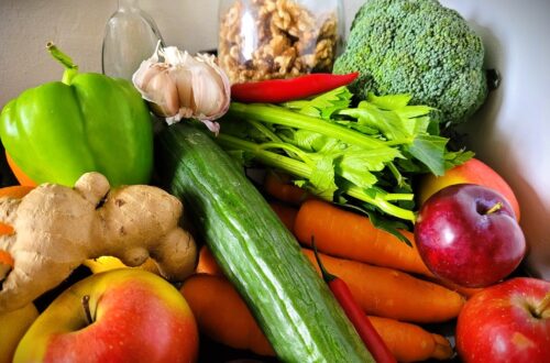 Opstilling af frugt og grønt